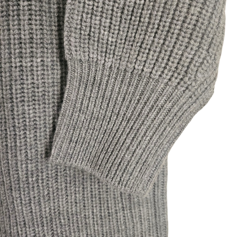 Quince Merino Wool Relaxed Turtleneck Sweater Dress Light Heather Gray, Size M - Picture 5 of 11